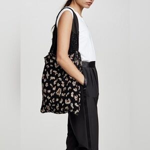 Retrofete gorgeous leopard black and gold Sequin Tote Hobo Bag